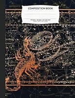 Outer Space Constellation Scorpio Composition Book, Graph Paper: 4x4 Quad Rule Composition Book, Student Exercise Math Science Grid, 200 pages 1720314357 Book Cover
