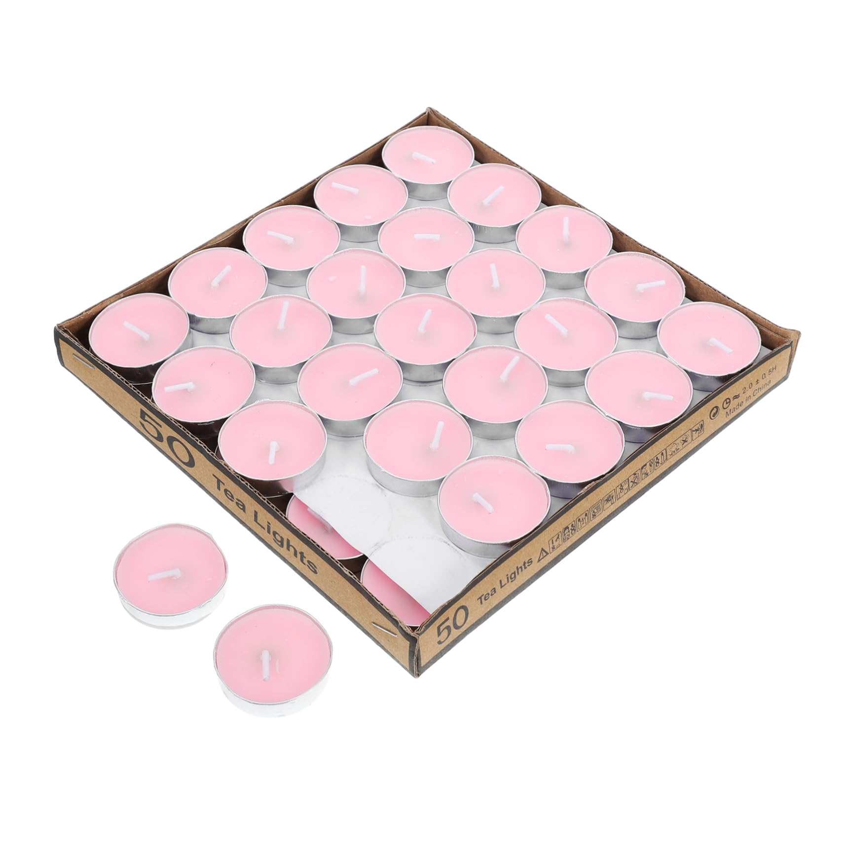 LIFKOME 50pcs Round Mini Tealight Candles Smokeless Unscented Votive Lights for Weddings Proposals Home Decor and Holiday Celebrations Elegant Compact Design for Events