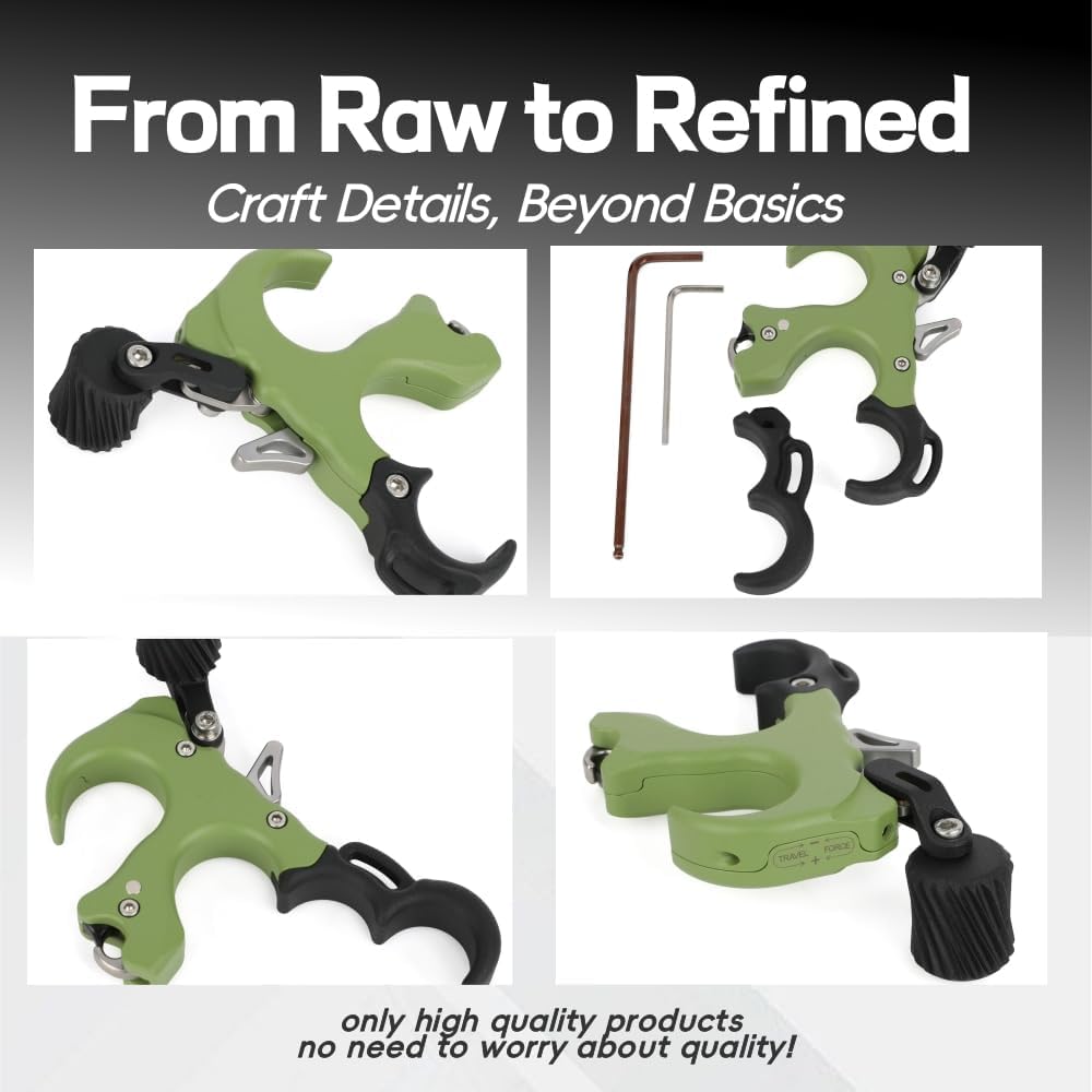 1pc Archery Compound Bow Release 3/4 Finger Switch Copper Plate Material Durability for LH RH Shooting Hunting Target Training