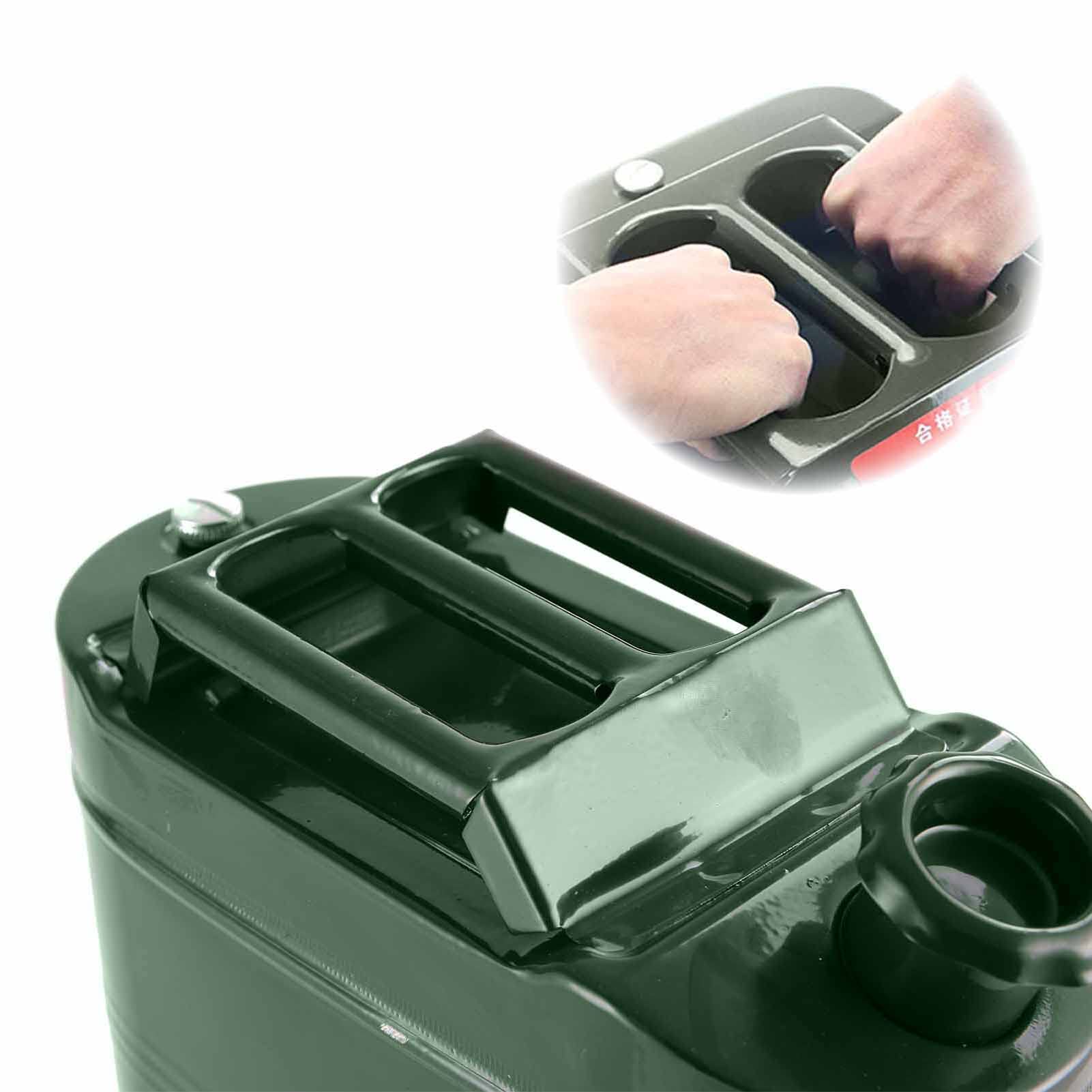 WUTONG 5 Litri 10L Green Jerry può per Benzina del Carburante Diesel ECC, Iron Metallico
