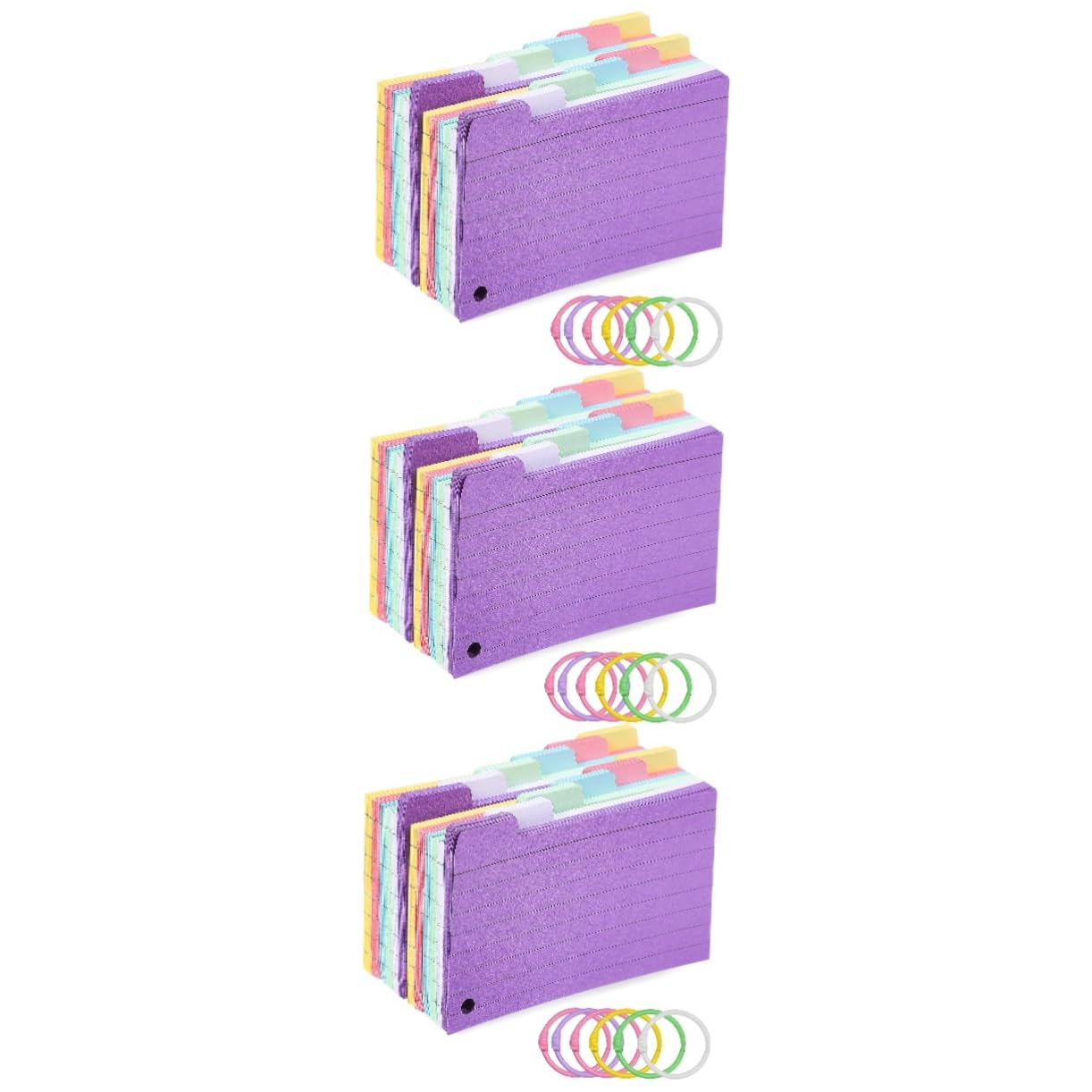 900blätter Liniert Karteikarten Mit Binderingen Bunte Notizkarten Lernen Flashcards Für Notizen Und Studium Vorgebohrter Für Einfache Handhabung
