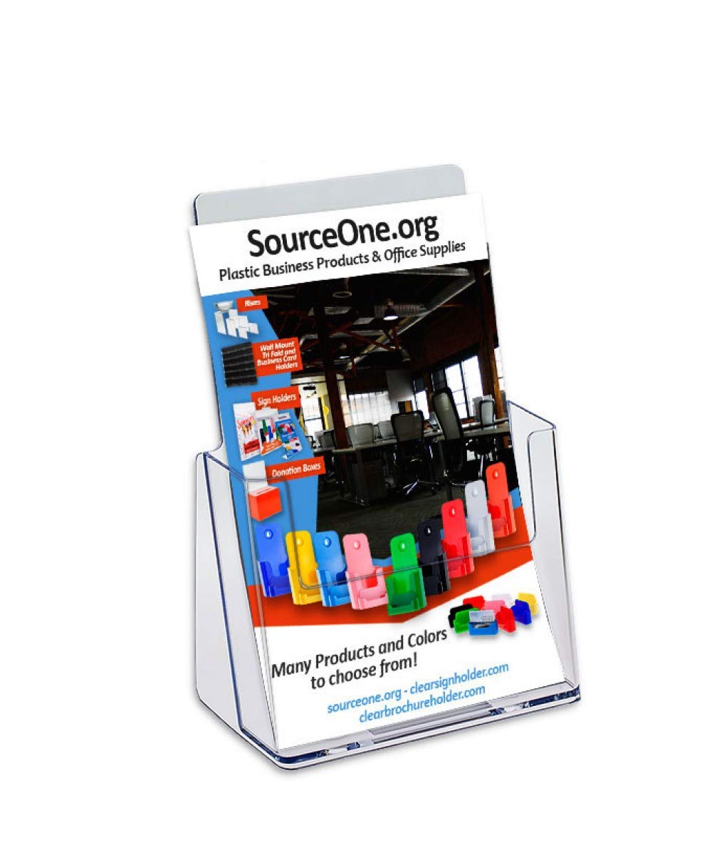 Porte-brochure de comptoir Source One S1-ct-bi en acrylique transparent x2