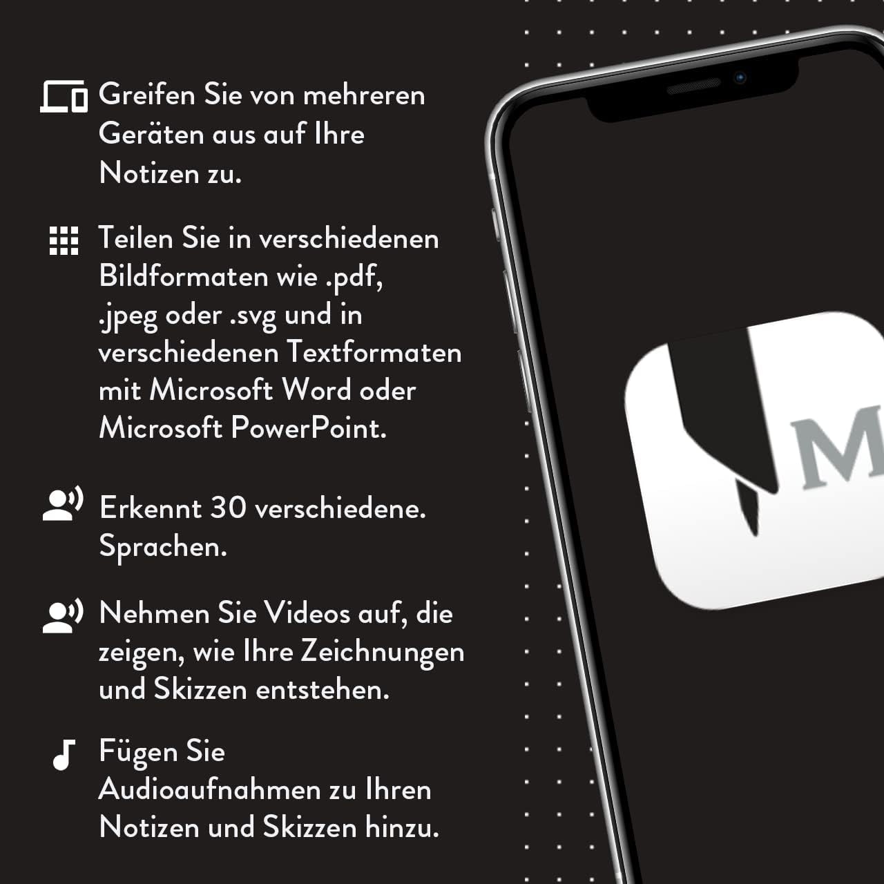 Moleskine Smart Writing Set, Smart Notebook mit Smart Pen, Digitales Notizbuch mit Linierten Seiten, Groß, 13x21 cm, Schwarz