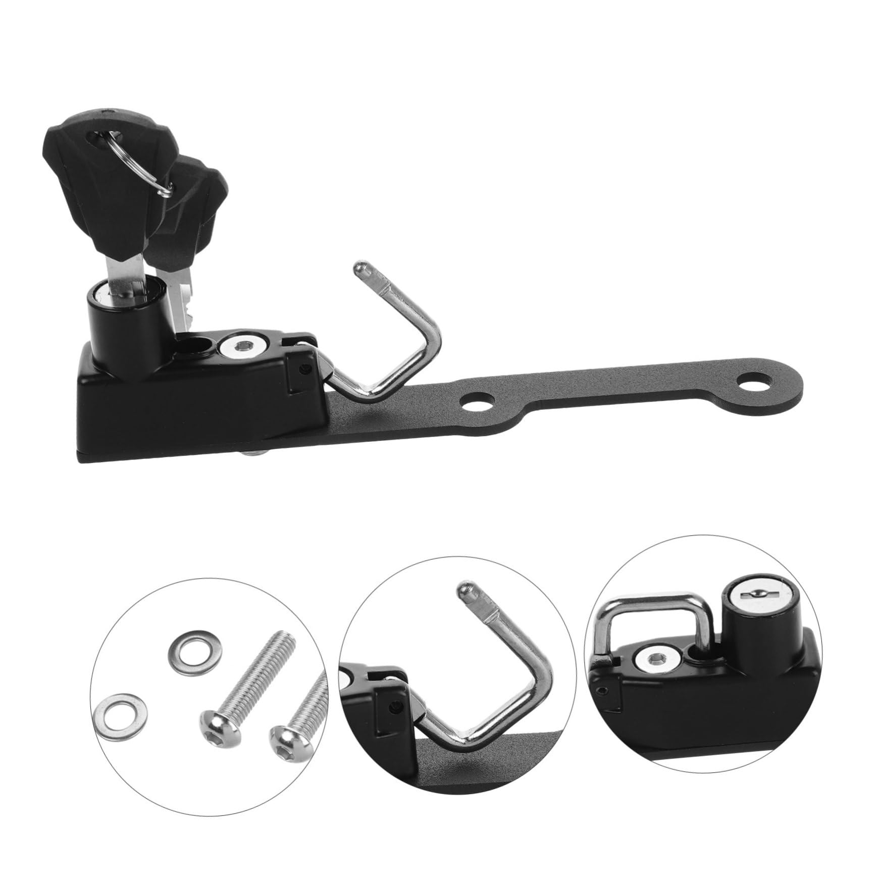 TOPBATHY Lucchetto Danni Moto Antifurto per Nero Metallo Casco in Installazione senza Sicurezza Affidabile per Modello Sportivo