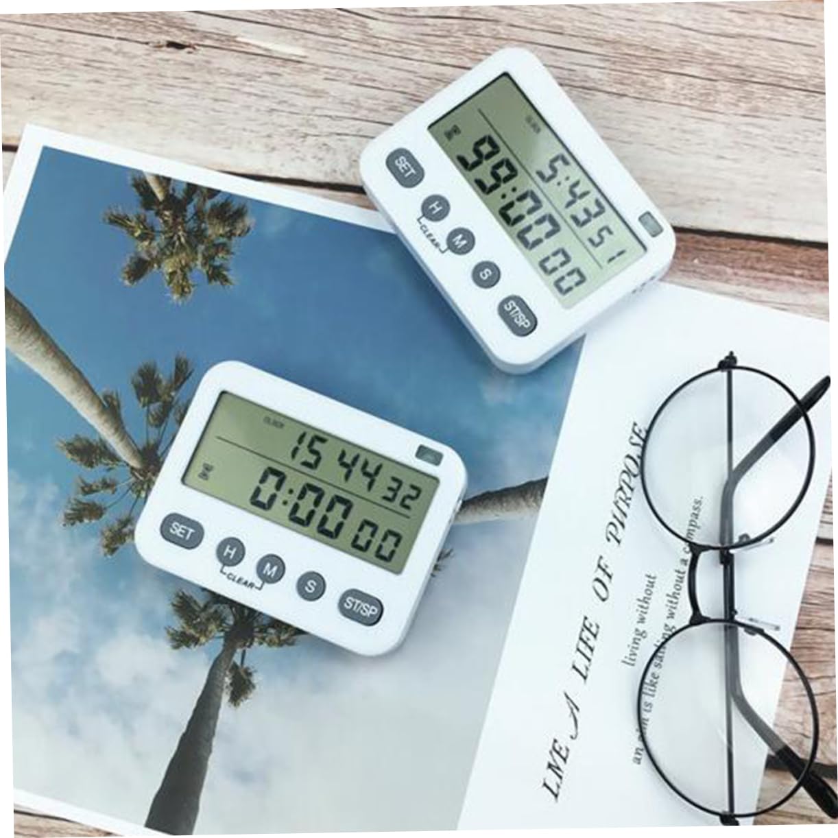 PRETYZOOM Timer Da Cucina A Forma Di Gatto 3 Pezzi Display Digitale Allarme Forte Timer Da Cucina Per Laboratorio Cucina Bianco