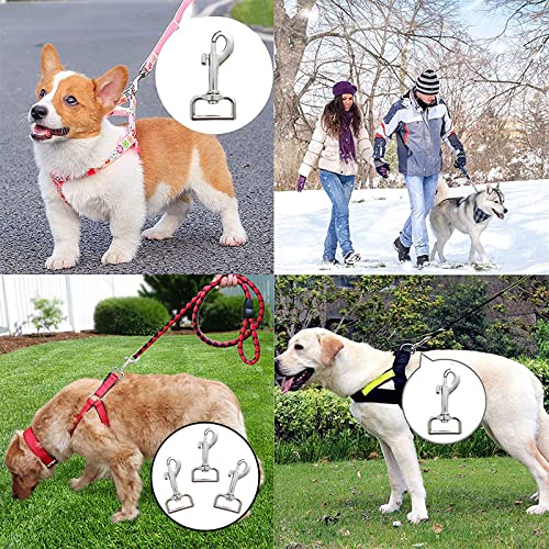8 Stück Wirbelkarabiner Schnappkarabiner, Bolzenkarabiner Hundeleine, Karabinerhaken mit Drehgelenk Edelstahl, Haken mit Drehgelenk für Hundehalsband, für Hundehalsband Eimer Hängematte Pferd Tack