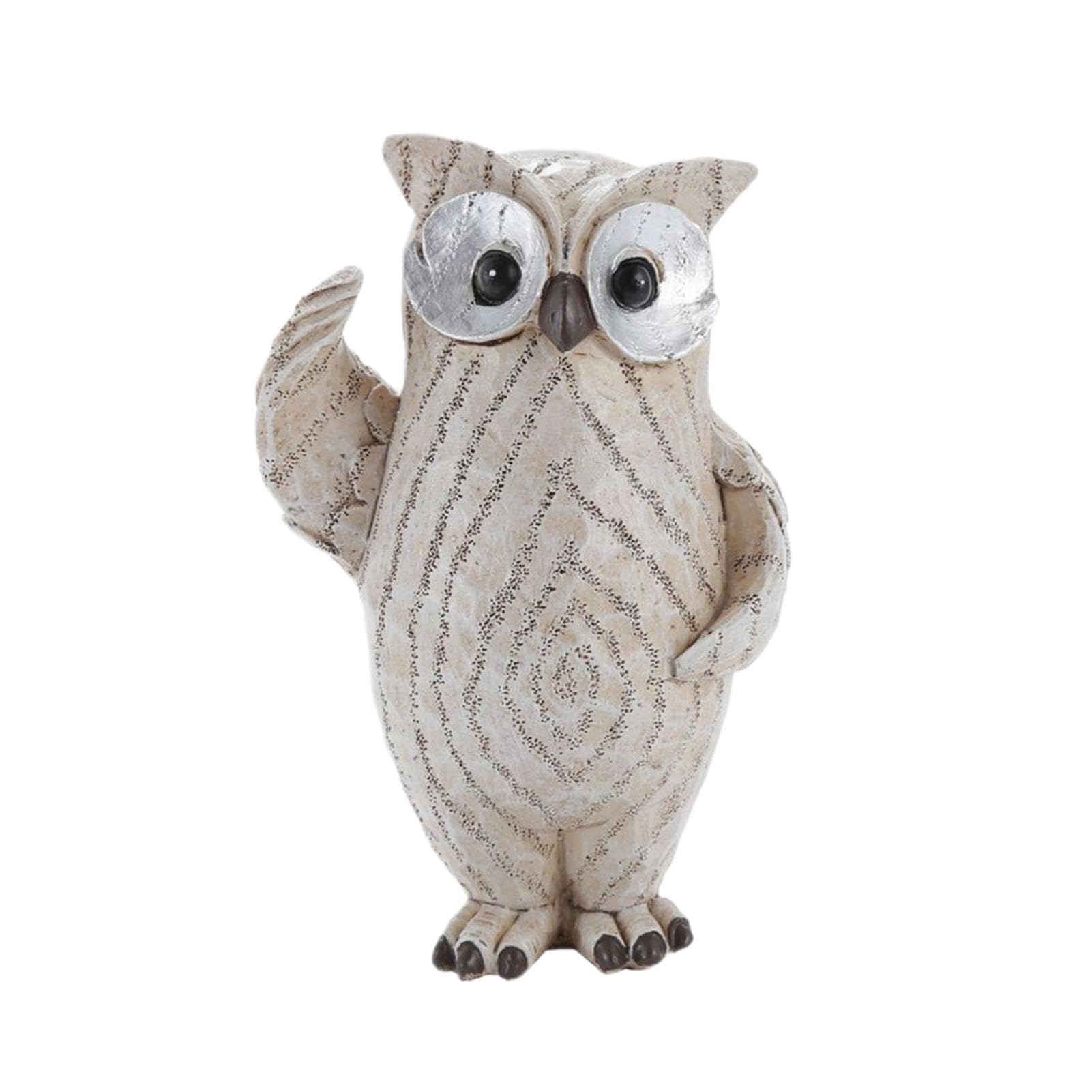 Amazon.co.jp: 面白いフクロウの像 - 樹脂ミニフクロウの彫刻