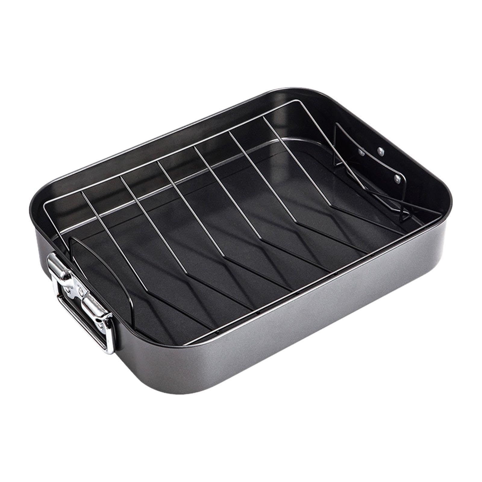 Plat à rôtir avec grille de 40 cm pour poulet et barbecue de jardin