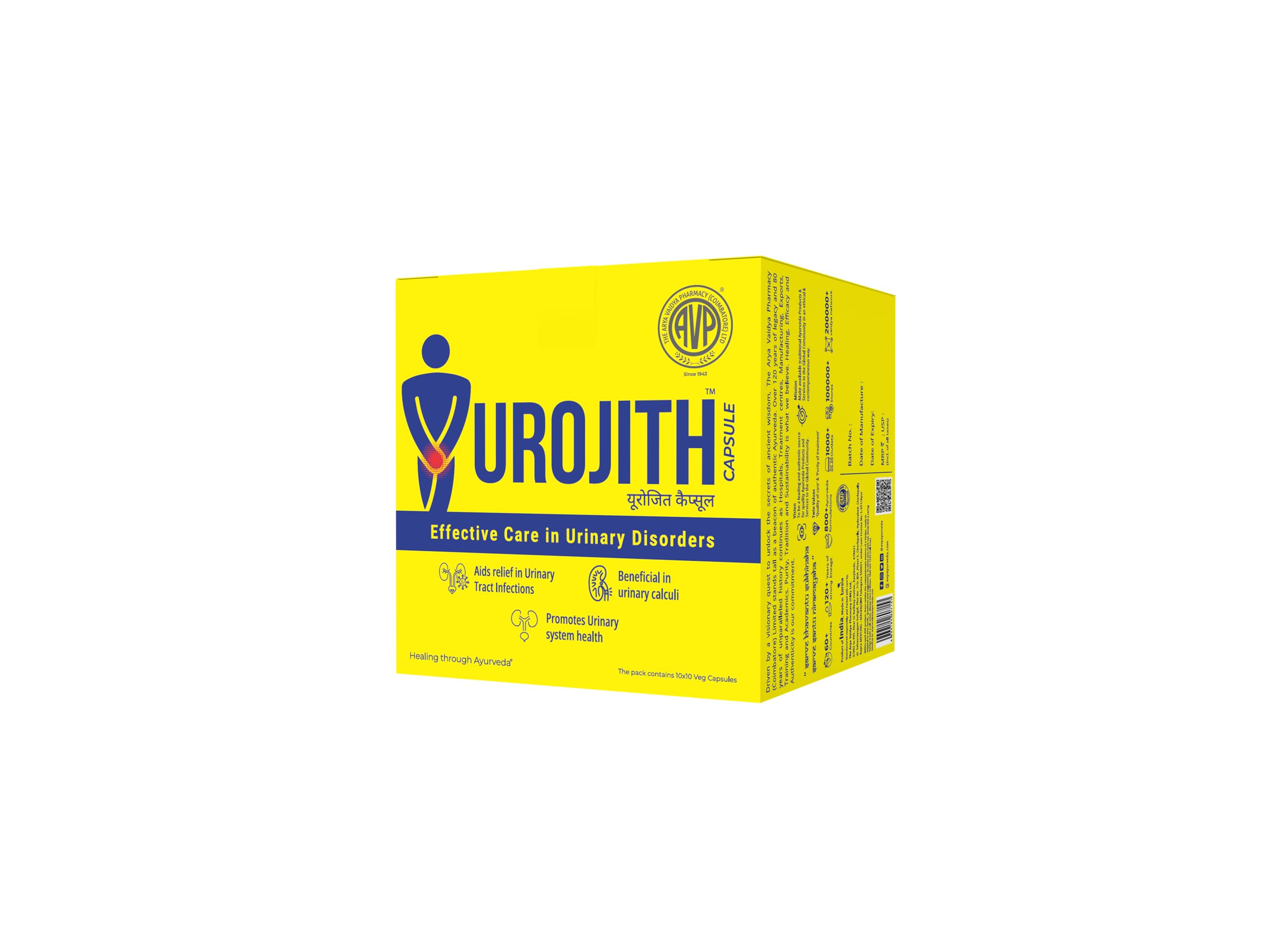 AVP Urojith 100 Capsules, Supports Healthy Urinary System, Relieves Urinary Tract Infections and Urinary Calculi Symptoms (B0D94BKPGR) Amazon Price History, Amazon Price Tracker