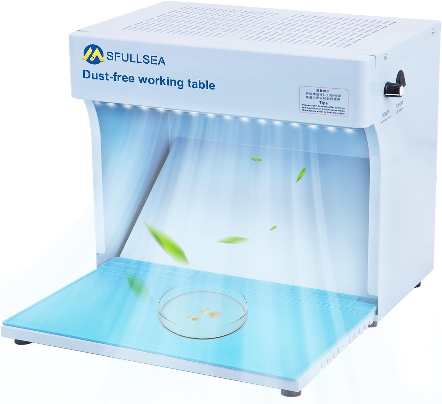 Estación De Trabajo con Cabina De Flujo Laminar Vertical con Filtro Hepa para Reparación De Pantallas LCD De Teléfonos: Flujo De Aire Libre De Polvo, Ideal para Electrónica Y Trabajos De