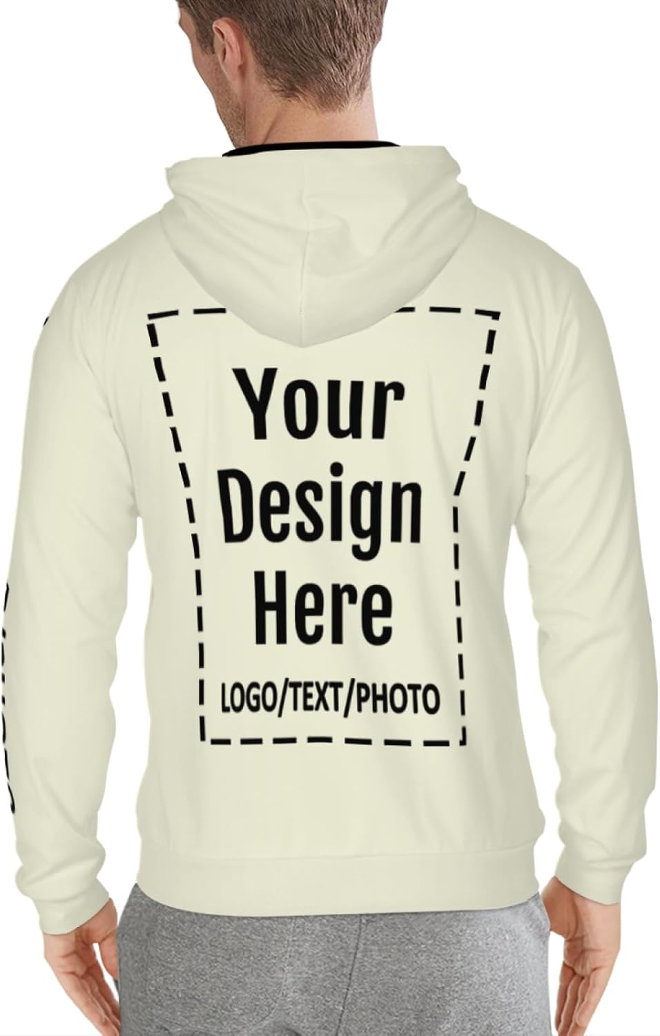 Custom Zip Up Hoodie for Men Add Logo Text Photo Custom Personalized Hoodies Design Your Own Jacket Sweatshirt - Image 3