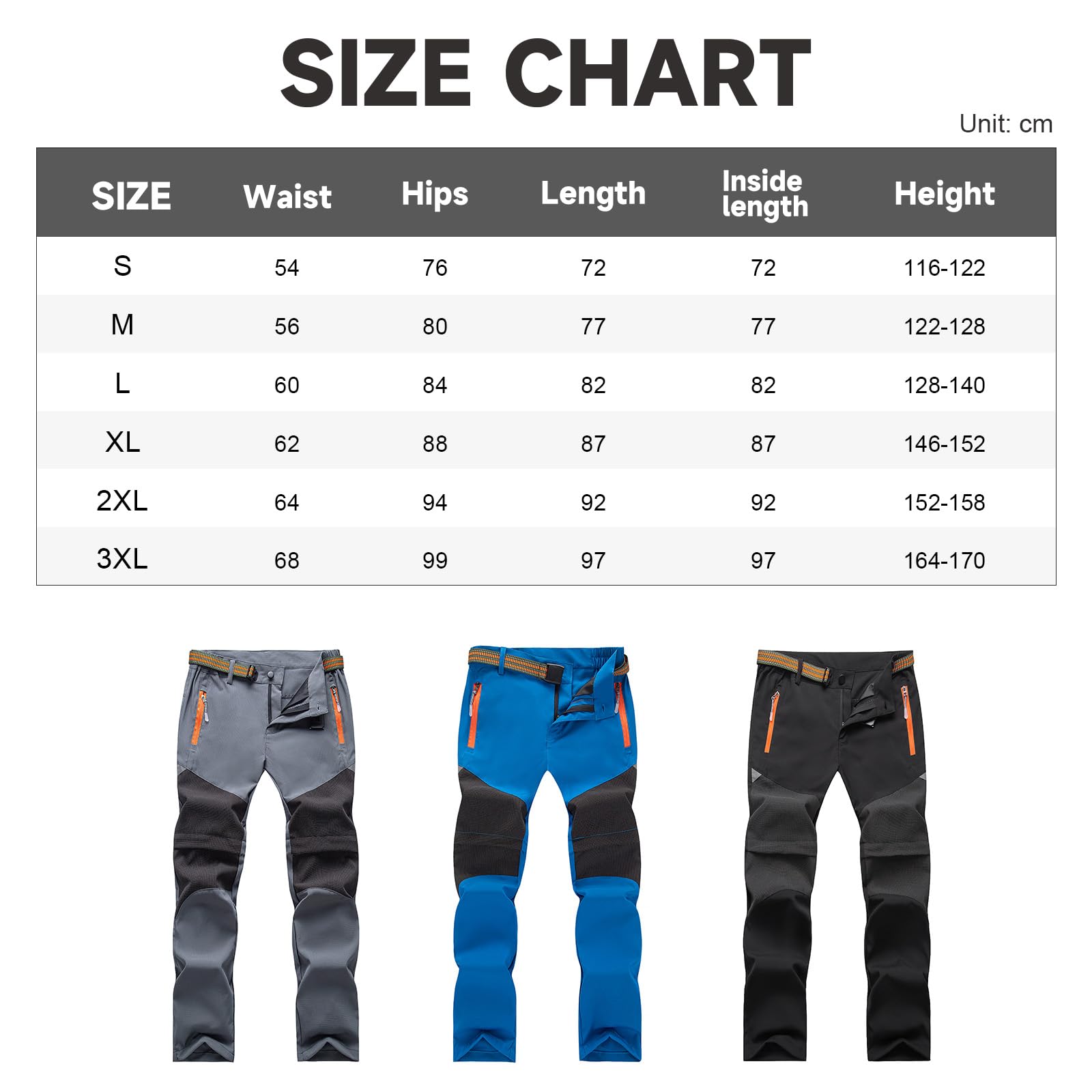 SUKUTU 2 en 1 Cremallera niños Pantalones niños niñas Primavera y Verano Senderismo Pantalones de Secado rápido Cortos Ligeros al Aire Libre
