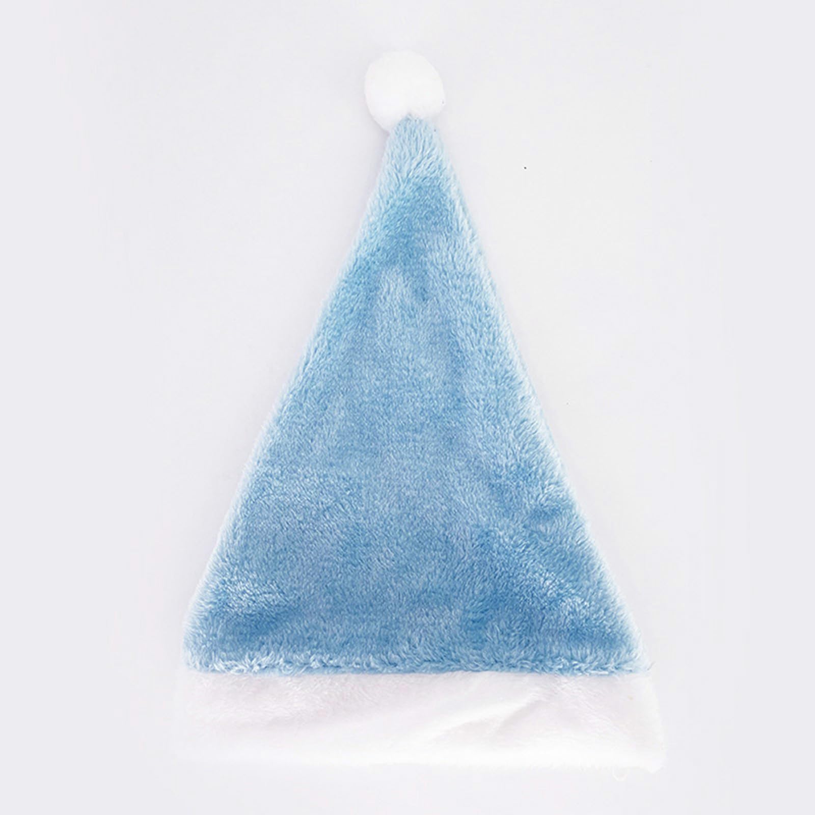 Onlvmyur Adult Christmas Hat, Pack of 3, Santa Hat, Plush Santa Hat, Christmas Hats for Adults (Light Blue) - Image 3