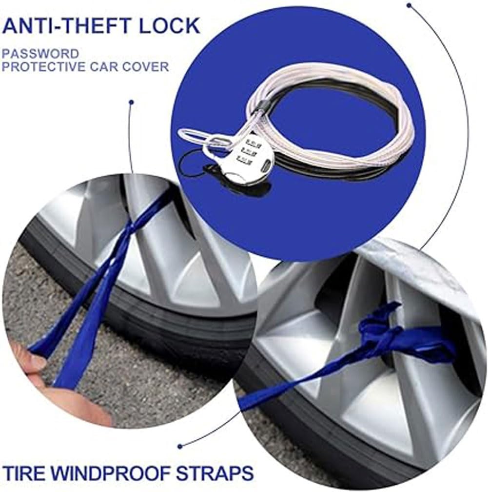 Hagelbestendige Autohoes Voor Mitsubishi Colt CZC 2006-2012, Volledige Hoezen, All-weather Bescherming, Waterdicht Voor Buiten Met Reflecterende Strips