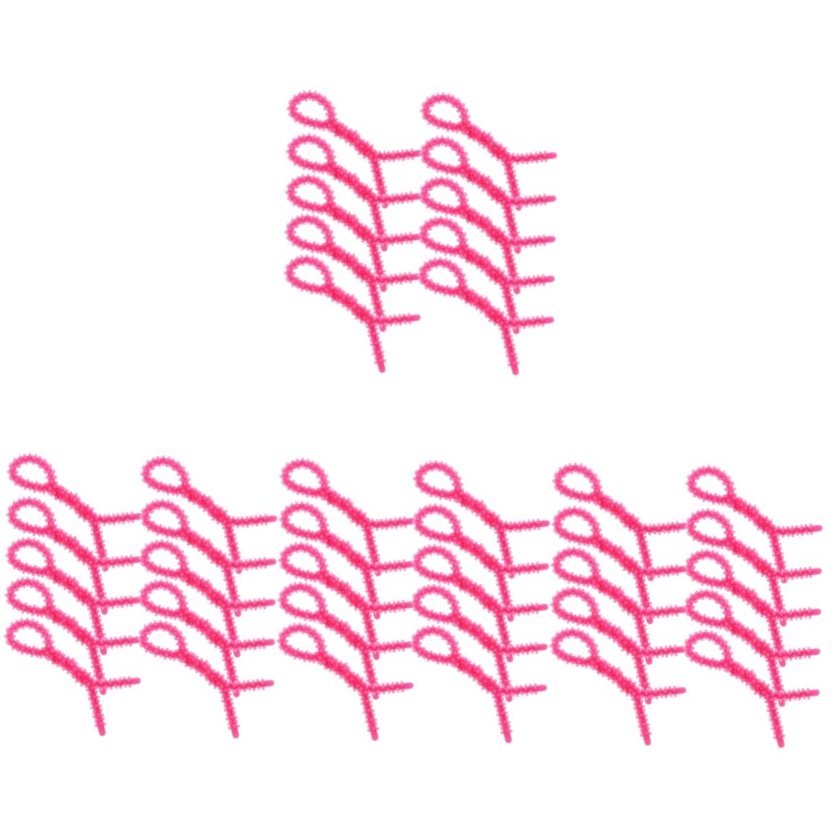 40 Pièces Rods à Perm pour Cheveux Silicone Outils de Coiffure pour Boucles et Petit Modèle Rose