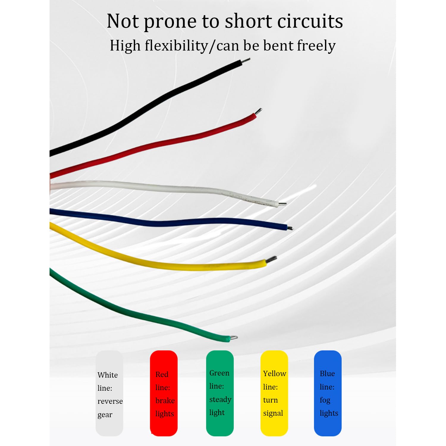 1 ciondolo per fanali posteriori a LED, 12/24 V, luci posteriori DC, cinque funzioni, impermeabile, adatto per furgoni, camion, auto, camper, ecc. (46 x 13 cm)