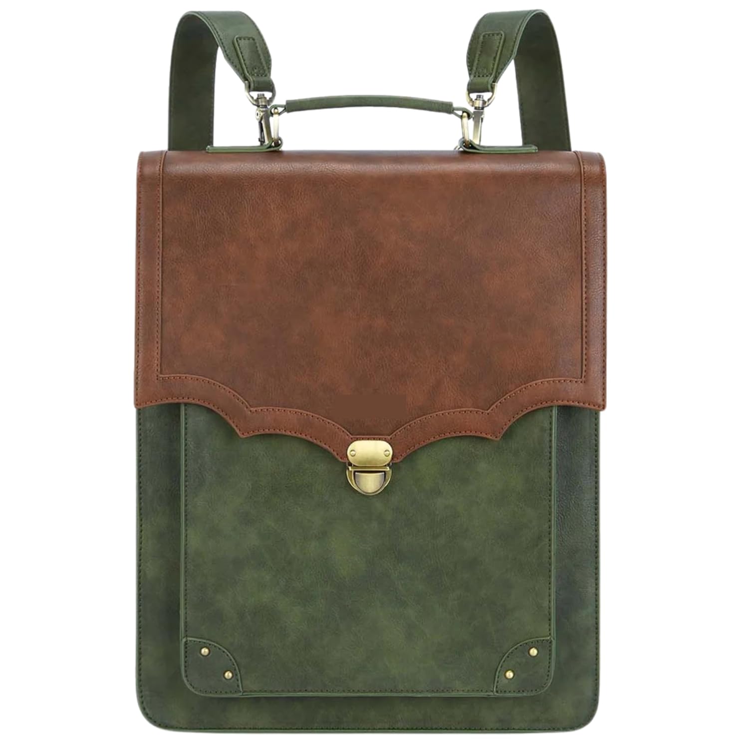 Changretta Premium Handmade Genuine Leather Backpack for Women Vintage 16 Inch Laptop Bag for Work School or Travel