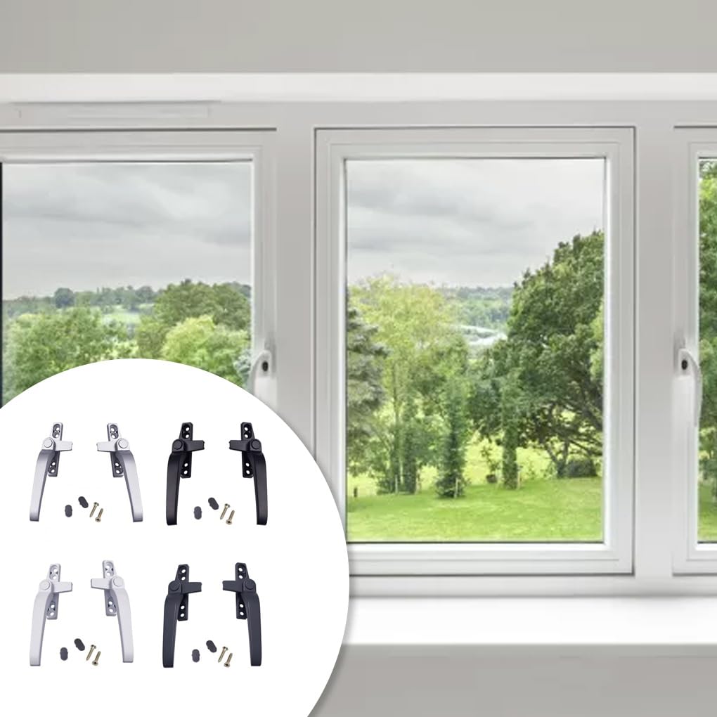 MRKU Maniglie per finestre Ferramenta Domestica Leva Chiusura a Battente Installazione Semplice Tappo Decorativo