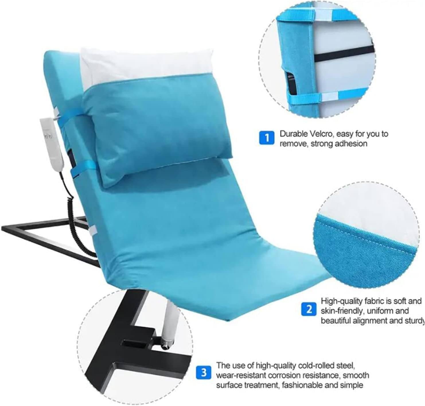 Respaldo de Cama elevable para Personas Mayores, Elevador de Almohada, Ayuda eléctrica Ajustable para Sentarse y levantarse, sillas Ajustables para discapacitados, para Soporte de Cuello, ca
