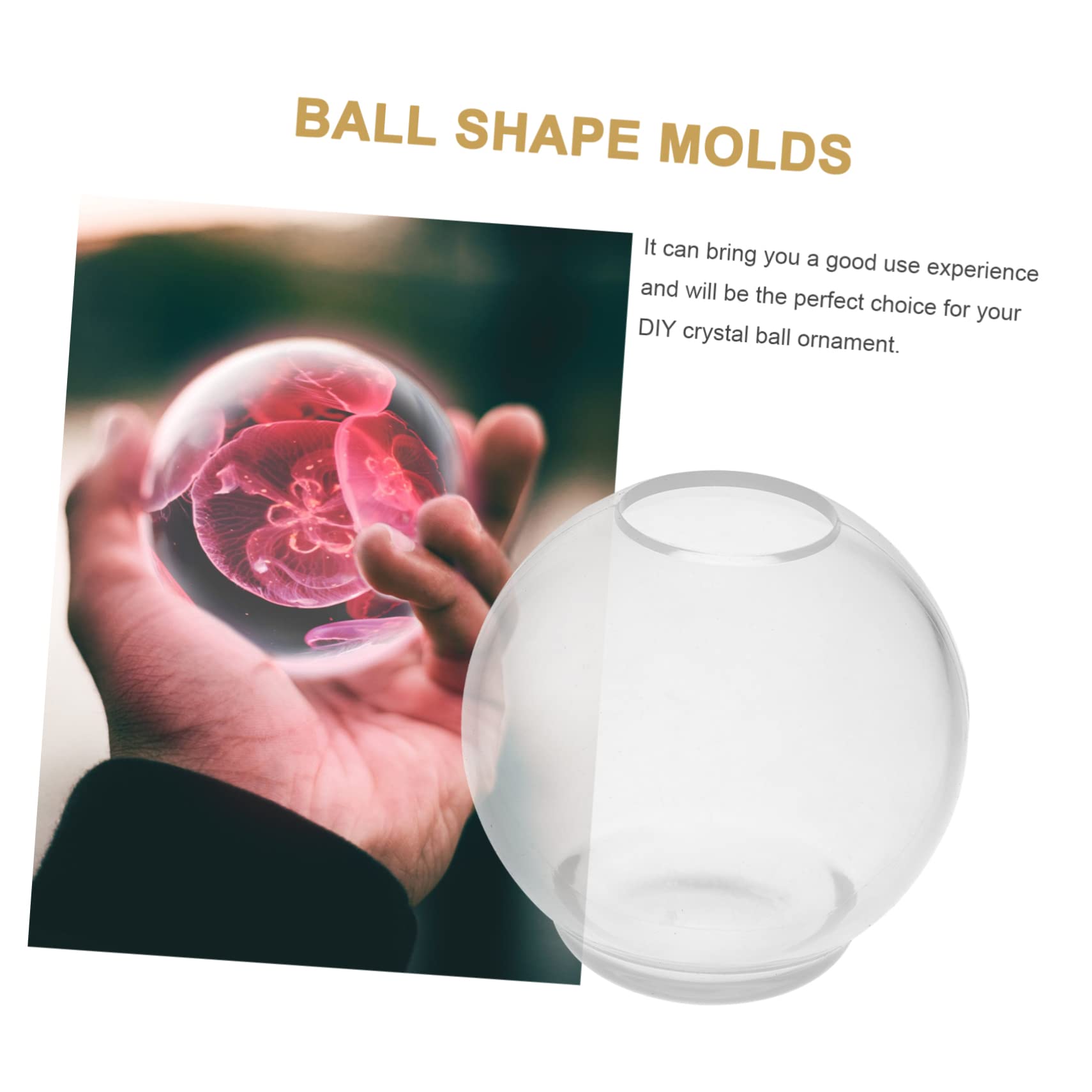 HOMSFOU 2 Ensembles Moule Silicone pour Boules Décoratives Moule À Cristal DIY Parfait pour Fabrication De Boules Artisanales Et Décorations Personnalisées 6 Pièces * 2