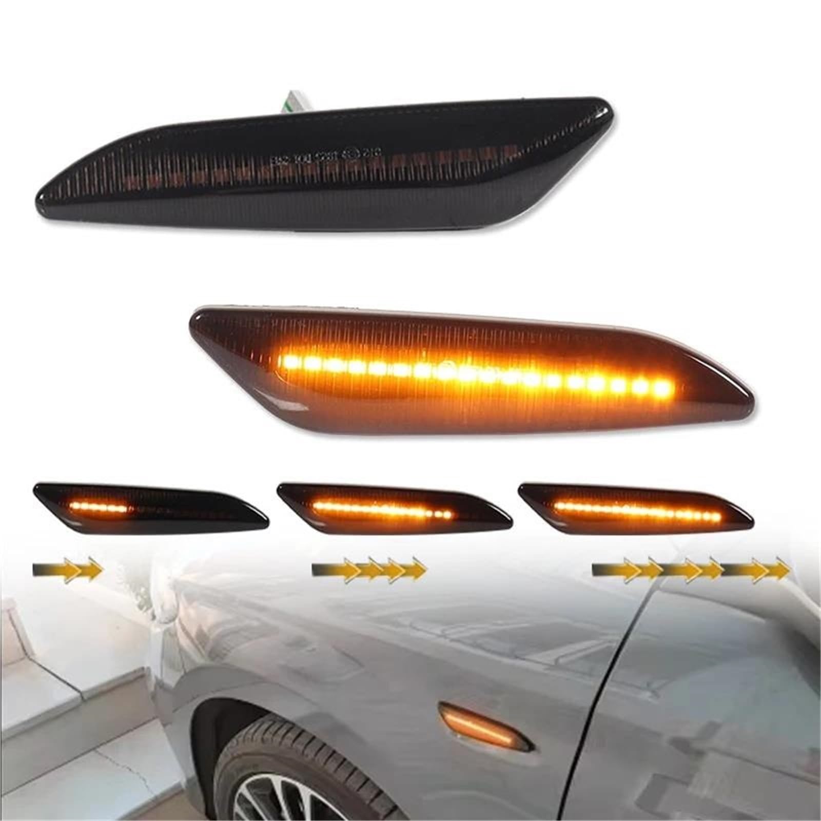 Indicador Espejo Para Fiat Para Egea Para Tipo Luz LED Intermitente Secuencial De Posición Lateral(Clear Lens)