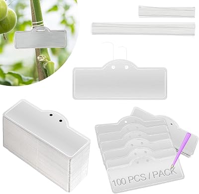 TCYPUHL Metal Plant Labels, Aluminum Plant Tags, Metal Plant Tags for Outdoor Garden Waterproof Metal Tags, Aluminum Tags, Plant Markers, Tree Tags and Labels (3-1/2