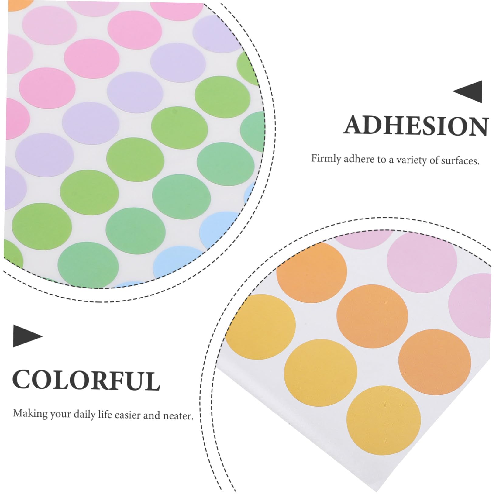 200 Feuilles Étiquettes Autocollantes Rondes Colorées Autocollants Pois Adhésifs pour Codage et Organisation Maison ou
