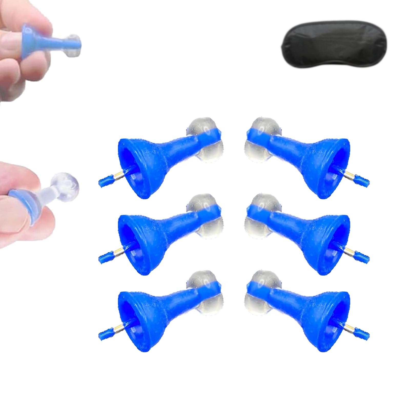 Innovative Inflatable Earplugs, Upgraded Self-Adaptive Liquid Earplug, Ultra-Comfy Reusable Noise-Reducing Earplugs for Sleep Swimming Travel Airplanes Noise (3)