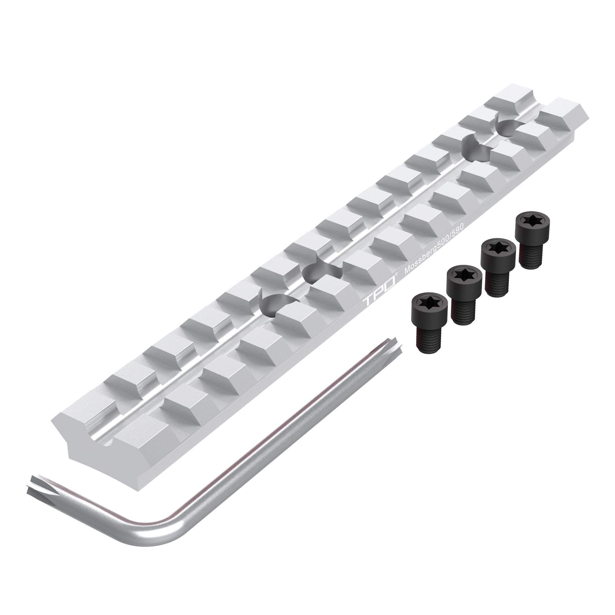 Eastern Tactical Supply 500 Mossberg 590 Series Picatinny Weaver Rail (Rail-Silver)