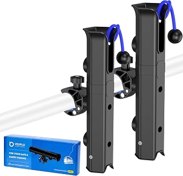 Fishing Rod Holder for Bike, Clamp On Bicycle Fishing Pole Holder | Tool-Free Clamp On Fishing Rod Holder for Bicycle, Ebike, Scooter, Moped, Golf Cart During Fishing Pole Transporting