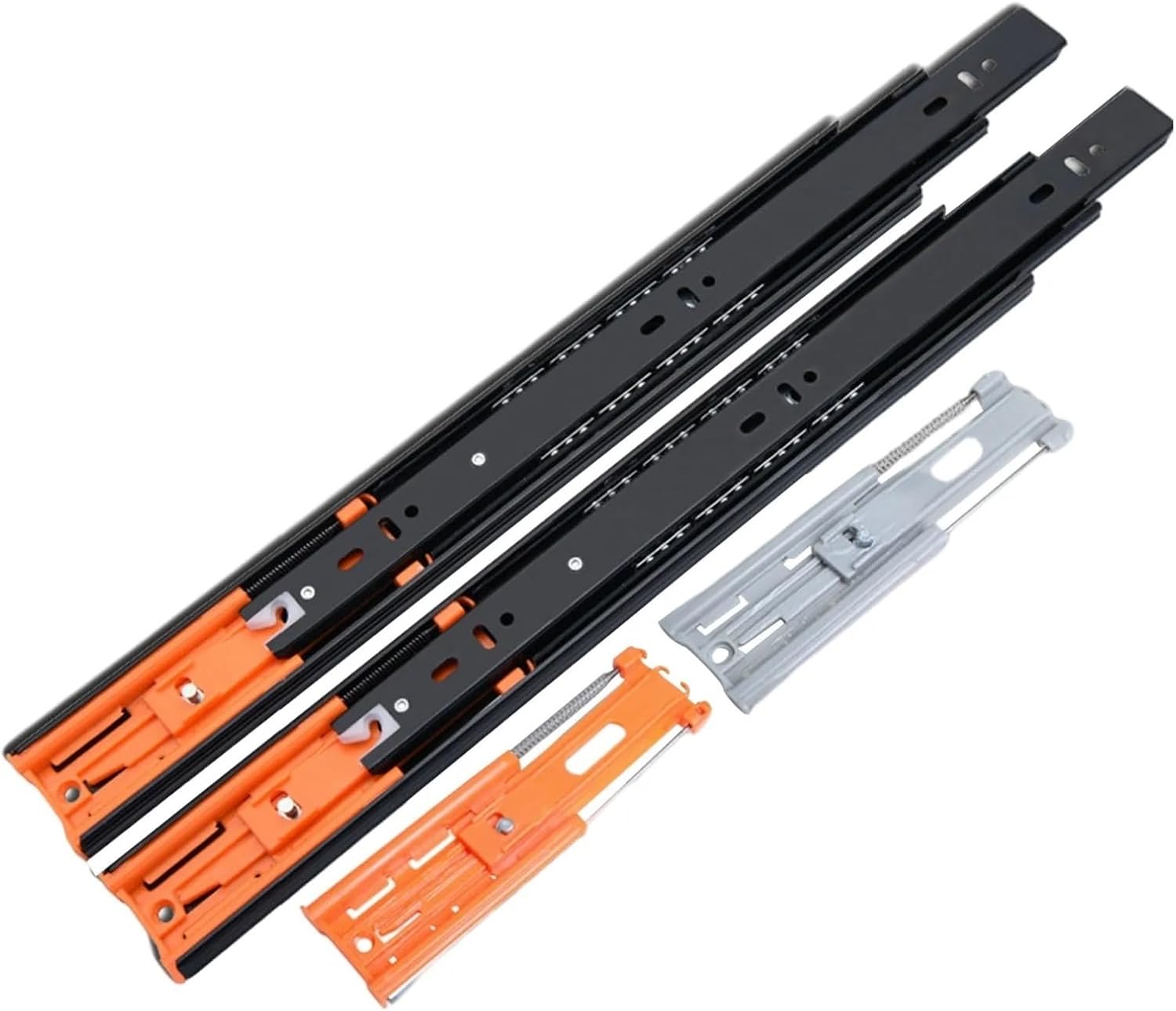 Drawer Slides 10"-22" Full Extension Drawer Slides Rail Heavy Duty Soft Close Ball Bearing Track 3-Section Furniture Sliders(Buffer,16inch)