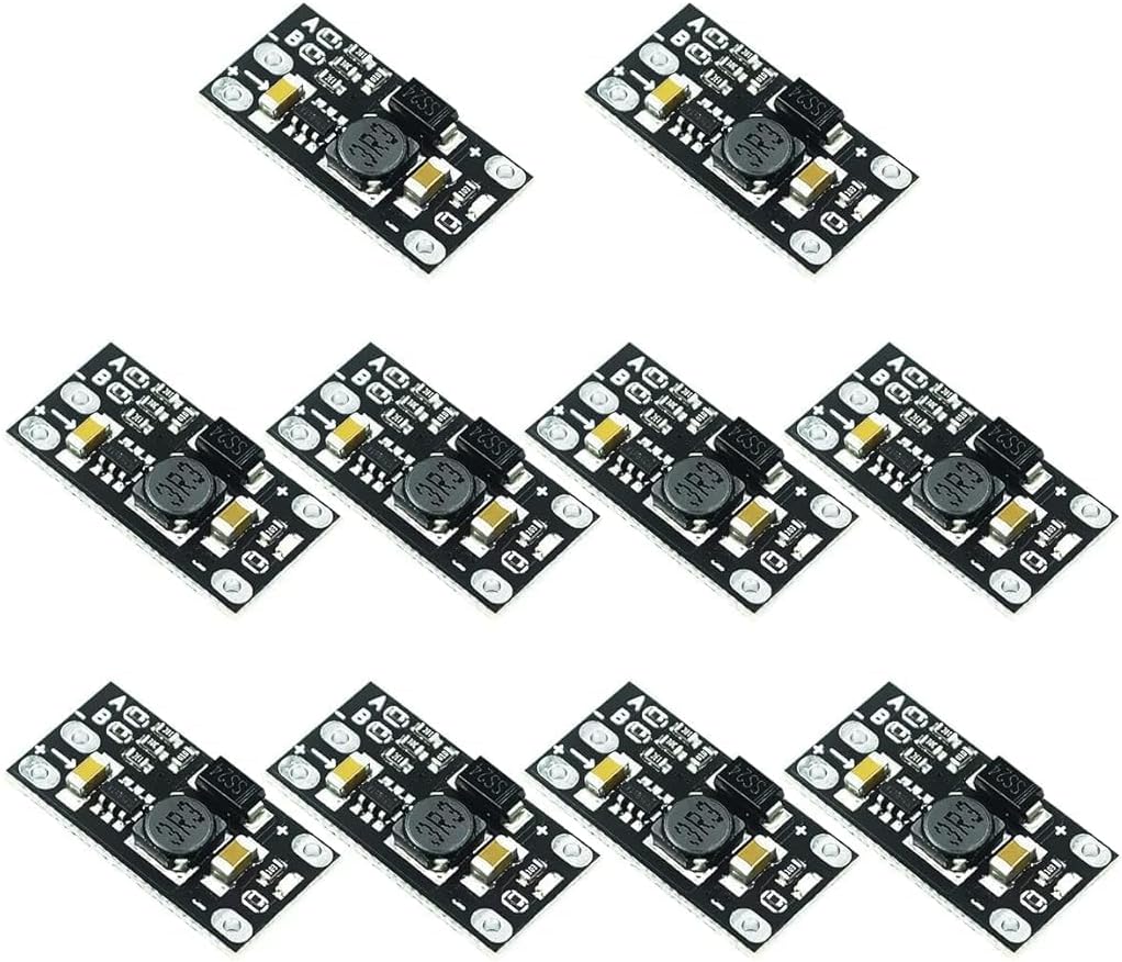 10 шт. Міні-модуль підвищення напруги DC-DC 3.7V до 5-12V Підвищувальна плата Перетворювач живлення зі світлодіодним індикатором