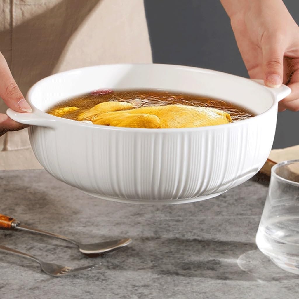 Zuppiera Ciotola For Zuppa A Doppio Orecchio For Uso Domestico, Grande Zuppiera In Ceramica, Di Grande Capacità Zuppiera In Ceramica
