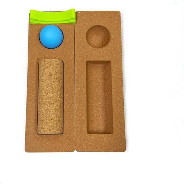 Gralara Set di Equilibrio in Materiale Vegetale Ergonomico Balance Board Multifunzionale Pedana Fitness per Atleti