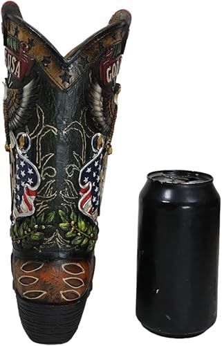 Miniatura 6 de Ebros Gift Ramo de flores o macetero con bandera americana de Estados Unidos, diseño rústico de países occidentales, diseño de bandera