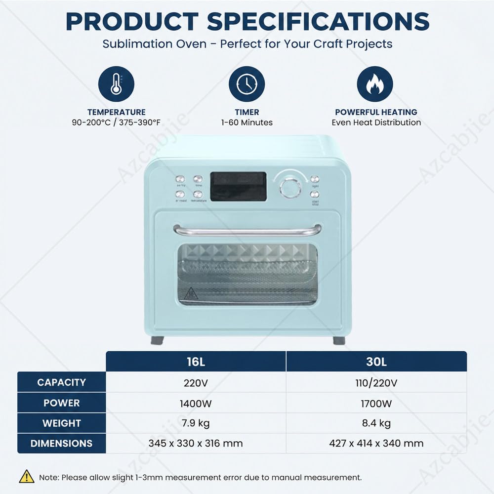 Horno De Sublimación para Tazas con Luz Integrada 16L