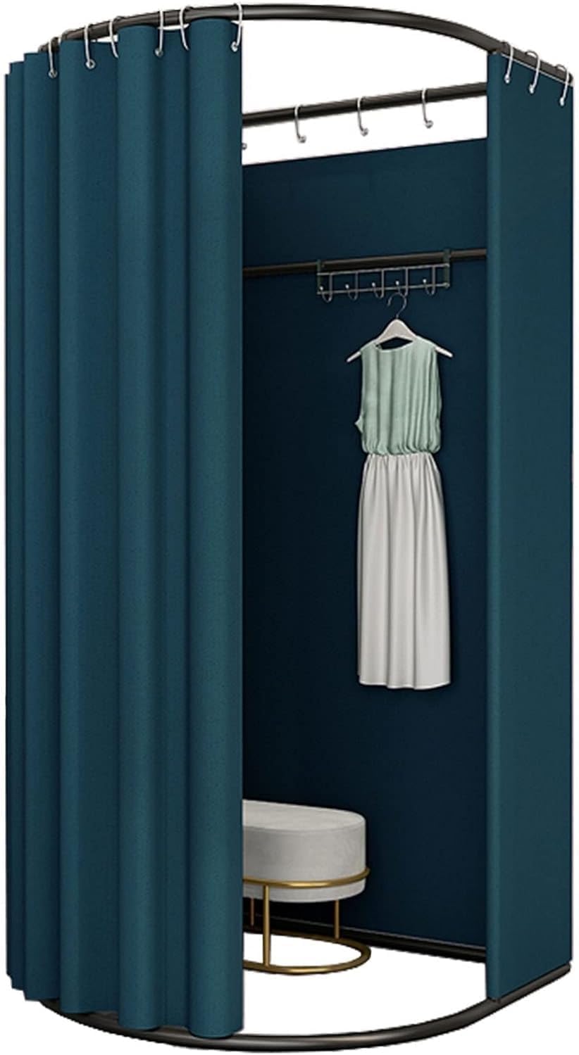 Cabine d'essayage debout bleue 200 cm de haut pour créer un coin dressing mobile