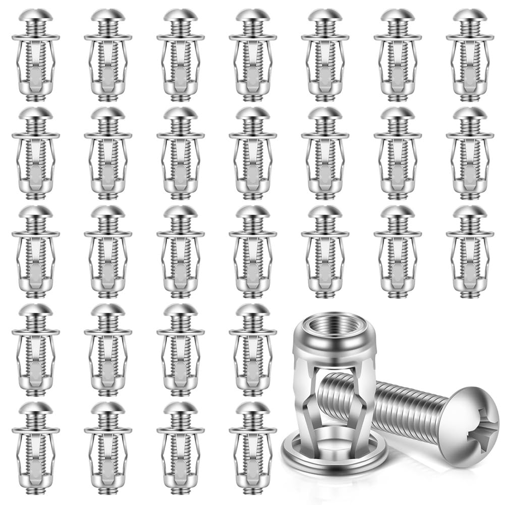 Littimoon M8 X 30mm Zinc Plated Steel Hollow Wall Anchors Hollow Wall Anchors Wall Anchors for Drywall