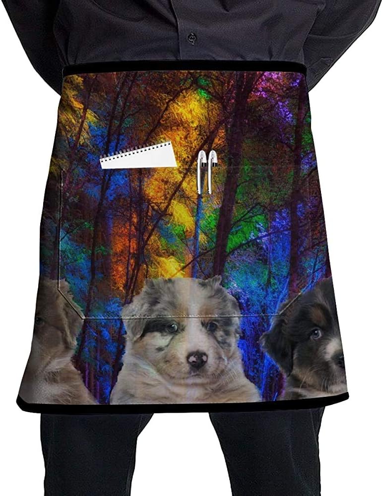 grembiule a bavaglino con cucine tascabili