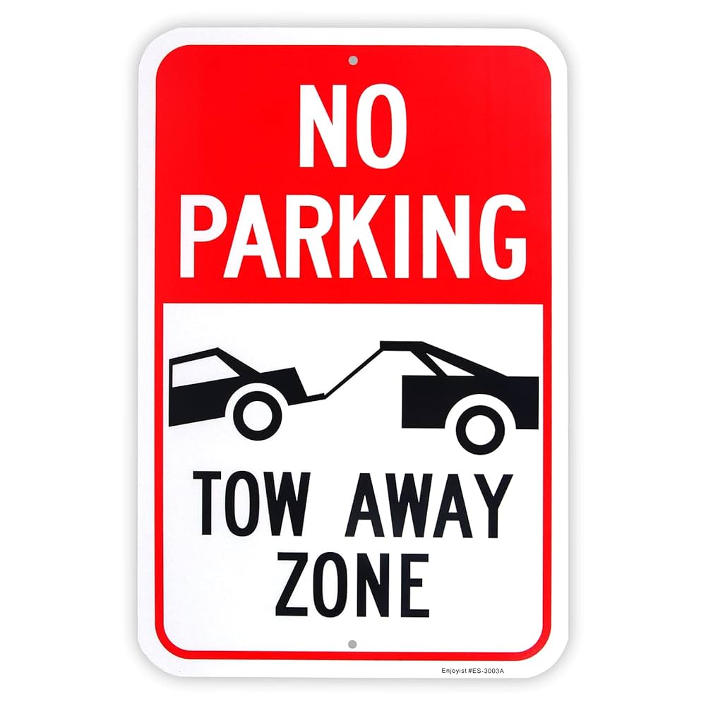 USA TOW AWAY ZONE看板 No Parking Tow Away Zone, 12