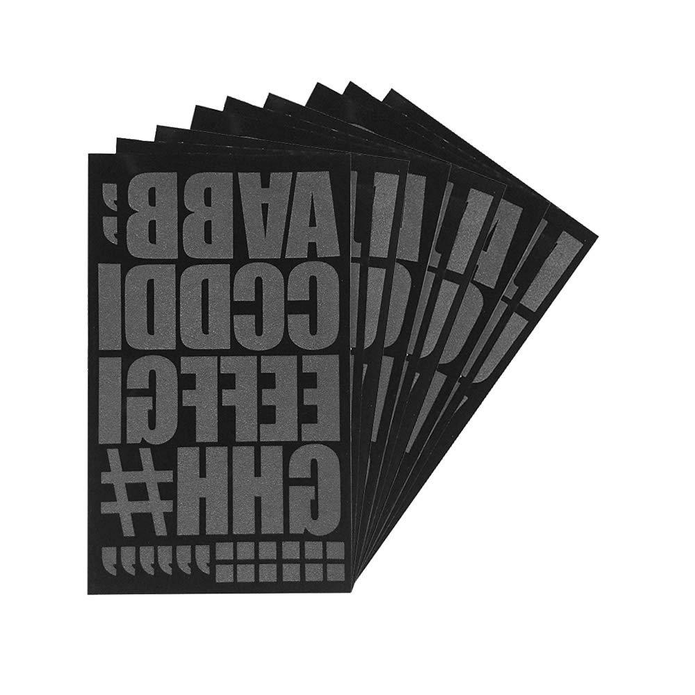 Fabric Letter Patches Magfok Iron-On Flock Letters - 3/4 Inch Black ...