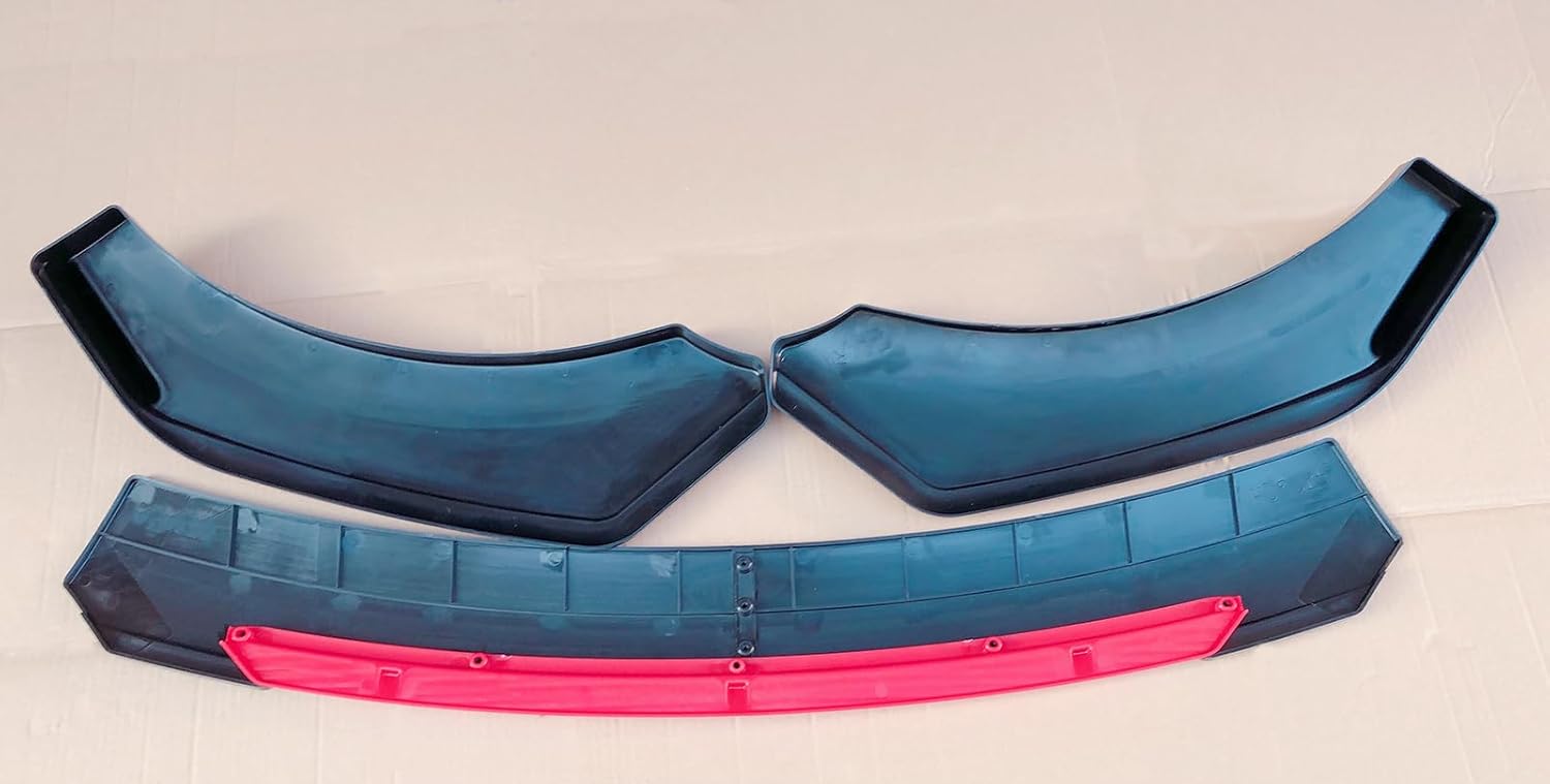 Universal Front Bumper Lip Body Kit Spoiler with Strut Rod Tie Support Bars 8"-11"