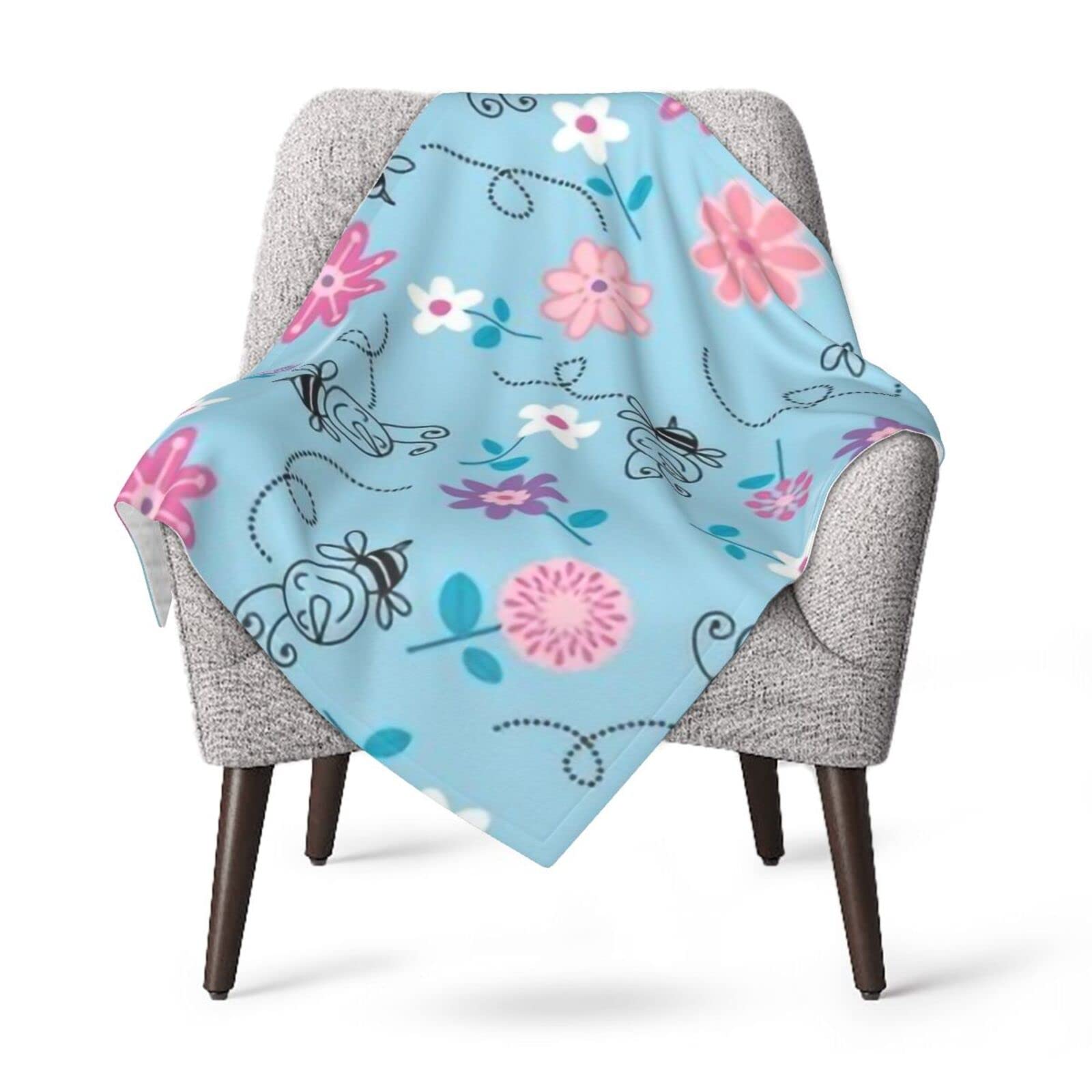 Baby Blanket, Floral Print, Throw Blanket, Baby Children, Blanket, Throw, Bed Cover, Towel Blanket, Nap Futon, Baby Blankets, Flannel, Newborn Girls, Boys, Fluffy, Thick, Warm, All Seasons, Gift, Baby-image-33