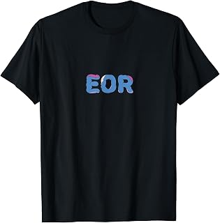Cute Donkey Abbreviation "EOR" Illustrative Typography T-Shirt