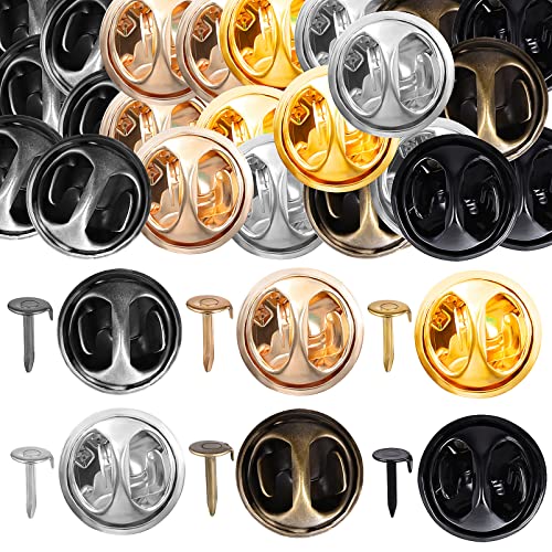 SEWACC Butterfly Clutch Tie Tacks 120 Sets Butterfly Pin Backs Clutch Tie Tack Pin Backs Replacement with Blank Pins for DIY Craft