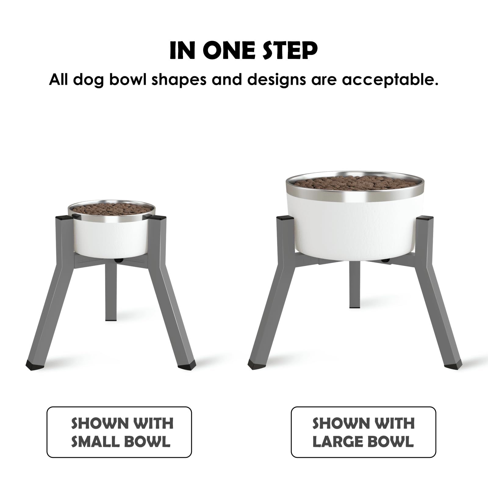 Elevated Dog Bowls SHAINFUN Adjustable Metal Dog Bowl Stand (11