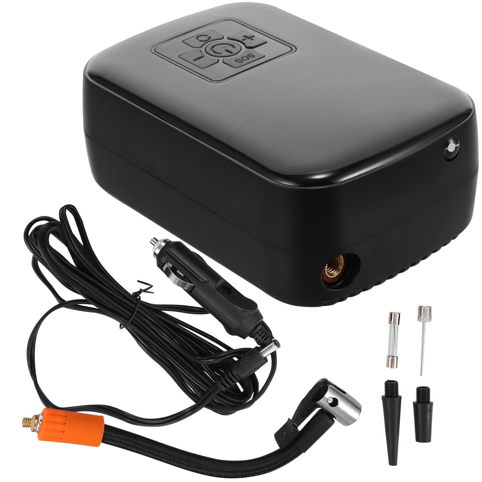 Mikikit Compressore Aria Portatile Gonfiaggio Rapido per Auto Pompa Elettrica Materiale Abs e Componenti Elettronici e Portabilità Pneumatici per Emergenze Stradali