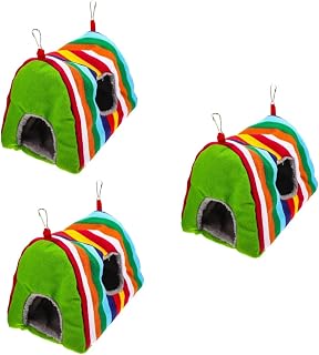 Mipcase 3 Pçs Rede Para Pássaros Tenda Para Animais De Estimação Playset Acessórios Rede Para Animais De Estimação Inverno Quente Pássaro Cabana Abrigo Para Papagaio Abrigo Quente De