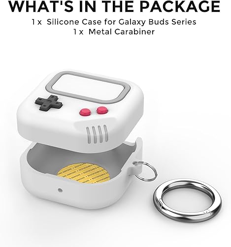 Miniatura 7 de Funda para Samsung Galaxy Buds Pro 2, diseño de juegos retro para Samsung Galaxy Buds 2 ProLiveFe, funda de silicona para hombres y mujeres (gris