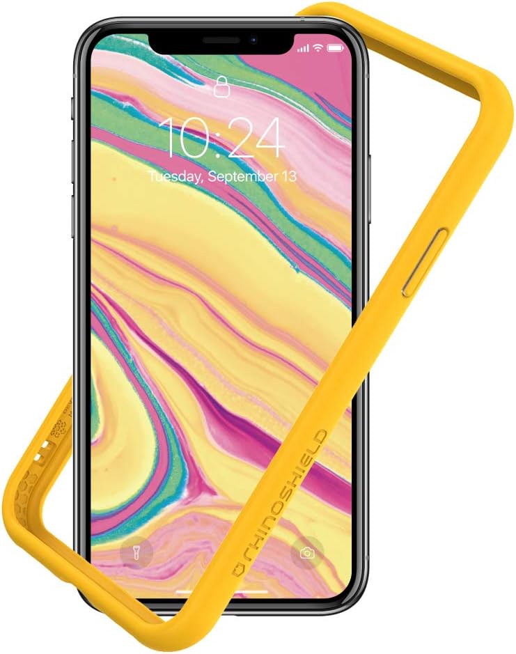 RhinoShield Ultra Protective Bumper Case compatible with [iPhone Xs/X] | CrashGuard NX - Military Grade Drop Protection against Full Impact, Slim, Scratch Resistant - Yellow